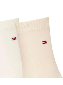Lot de 2 paires de chaussettes hautes beige chiné avec coupe haute