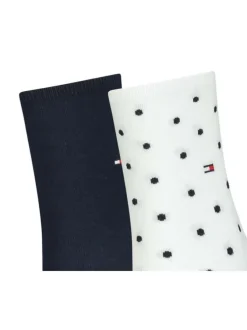 Lot de 2 paires de chaussettes hautes blanches en coton