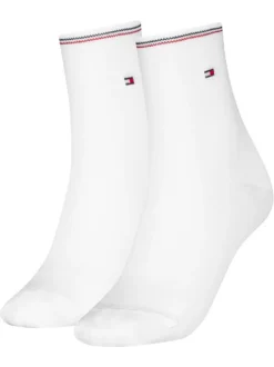 Lot de 2 paires de chaussettes hautes blanches en coton mélangé