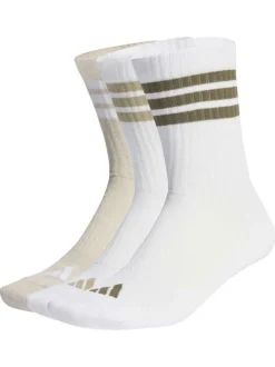 Lot de 3 paires de chaussettes hautes blanches pourvues du logo de la marque