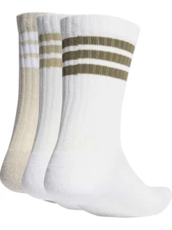 Lot de 3 paires de chaussettes hautes blanches pourvues du logo de la marque