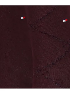 Lot de 2 paires de chaussettes hautes bordeaux unies avec une coupe haute