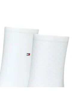 Lot de 2 paires de chaussettes hautes en coton mélangé blanches unies