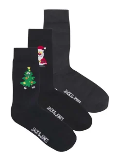 Lot de 3 paires de chaussettes hautes en coton mélangé bleues nuit unies