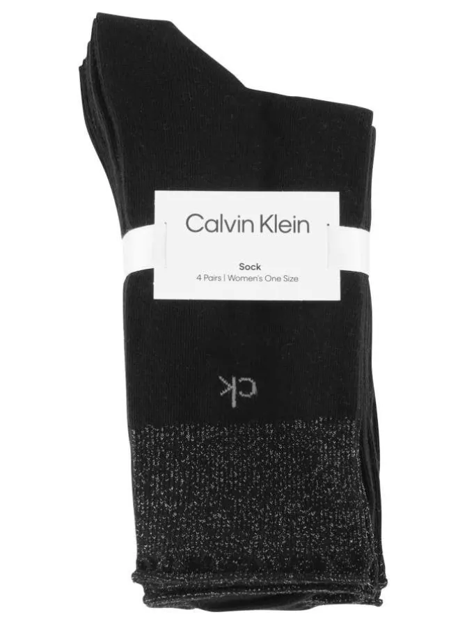 Lot de 4 paires de chaussettes hautes en coton mélangé noires unies