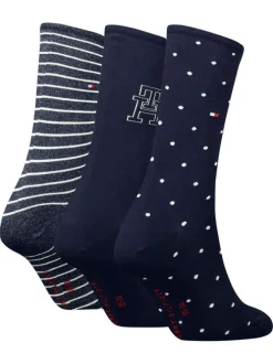 Lot de 3 paires de chaussettes marine fantaisie coupe haute