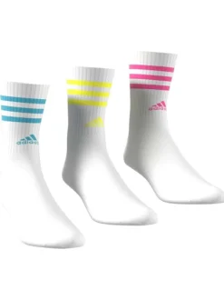 Lot de 3 paires de chaussettes mi-hautes blanches unies