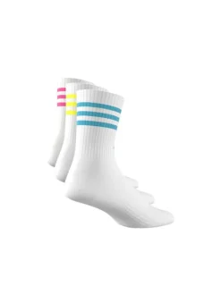 Lot de 3 paires de chaussettes mi-hautes blanches unies
