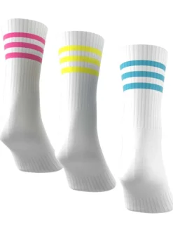 Lot de 3 paires de chaussettes mi-hautes blanches unies