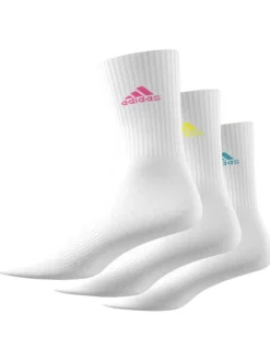 Lot de 3 paires de chaussettes mi-hautes blanches unies