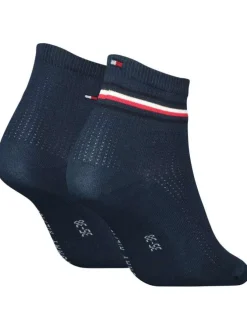 Lot de 2 paires de chaussettes mi-hautes en coton mélangé marine