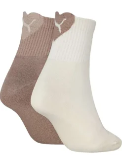 Lot de 2 paires de chaussettes mi-hautes en coton mélangé multicolores uni