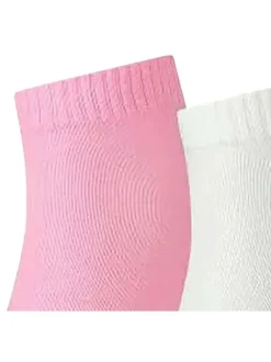 Lot de 3 paires de chaussettes mi-hautes rose unies avec bord côte