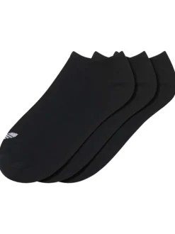 Lot de 3 paires de socquettes en coton mélangé noires avec logo blanc