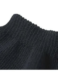 Lot de 3 paires de socquettes en coton mélangé noires avec logo blanc