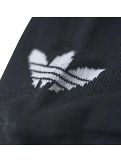 Lot de 3 paires de socquettes en coton mélangé noires avec logo blanc