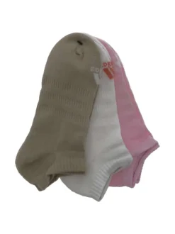 Lot de 3 paires de socquettes multicolores unies avec logo Adidas