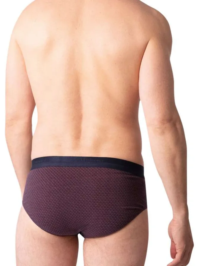 Lot de 3 slips en coton bicolores à motifs avec le nom de la marque