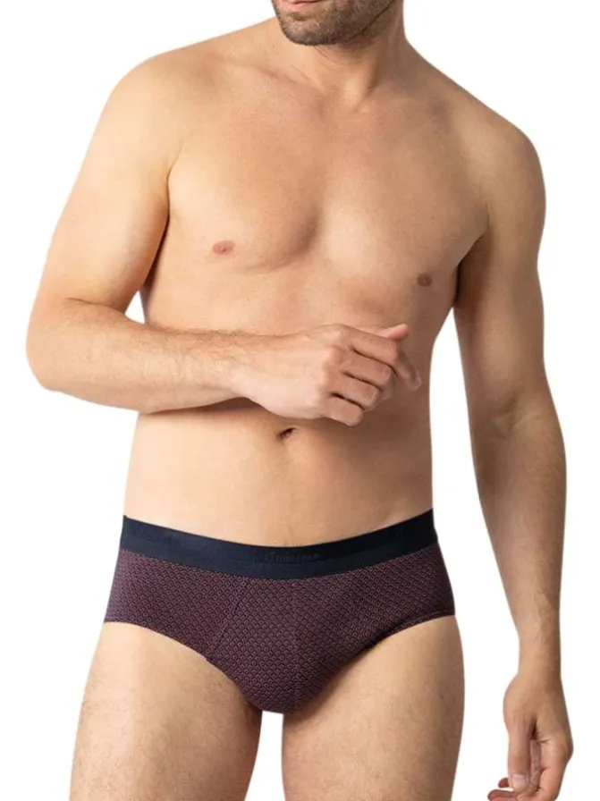 Lot de 3 slips en coton bicolores à motifs avec le nom de la marque