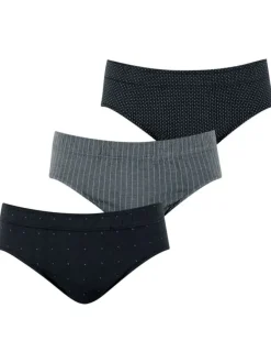 Lot de 3 slips en coton multicolores imprimés avec une coupe fermée