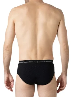 Lot de 3 slips en coton multicolores à motifs avec le nom de la marque