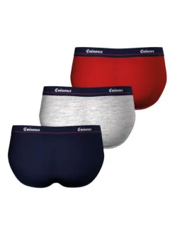 Lot de 3 slips en coton multicolores unis avec une coupe fermée