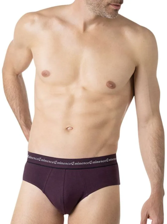 Lot de 3 slips en coton multicolores unis pourvus d'une taille élastiquée