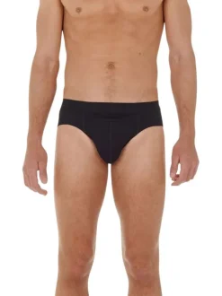 Lot de 2 slips en coton noir imprimé pâquerettes avec une coupe ouverte