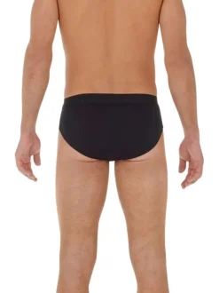 Lot de 2 slips en coton noir imprimé pâquerettes avec une coupe ouverte