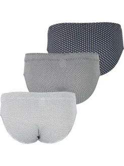 Lot de 3 slips en coton tricolores avec des minis motifs imprimés