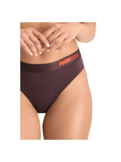 Lot de 2 slips Puma bordeaux unis logotypés