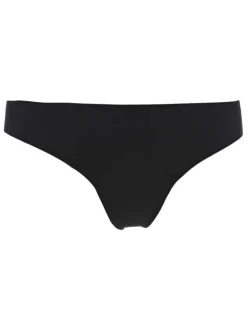 Lot de 2 strings noir uni avec logo iconique sur le devant en noir