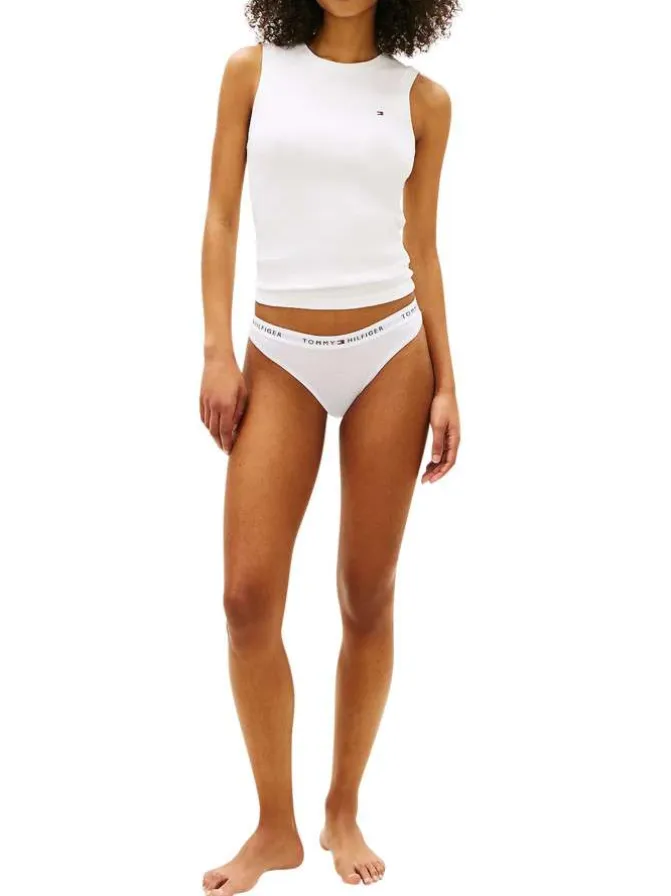 Lot de 3 tangas en coton multicolores unis pourvus d'une taille élastiquée