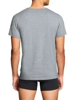 Lot de 2 t-shirts en coton multicolores à coupe droite et cols ronds
