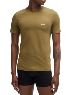 Lot de 3 t-shirts en coton tricolore à coupe droite et à col rond