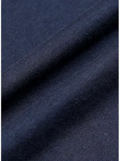 Lot de 2 T-shirts gris et marine uni droits avec un col rond et logo sur la poitrine