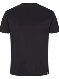Lot de 2 t-shirts noirs en coton avec une coupe droite et un col rond