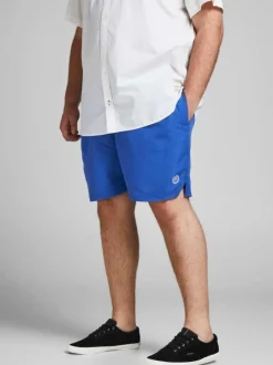 Maillot de bain bleu uni pour homme coupe droite BALI