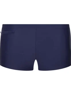 Maillot de bain marine à coupe près du corps et une poche zippée