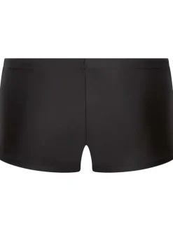 Maillot de bain noir uni avec une coupe près du corps et une poche zippée