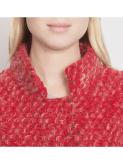 Manteau femme rouge tes