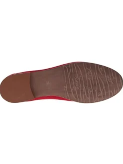 Mocassins femme rouge