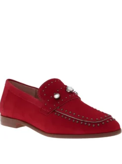 Mocassins femme rouge