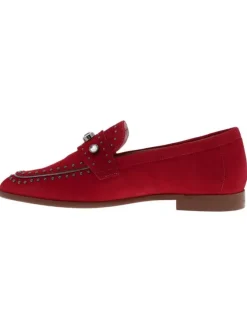 Mocassins femme rouge