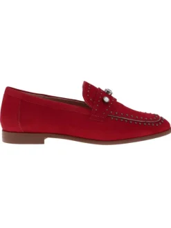 Mocassins femme rouge