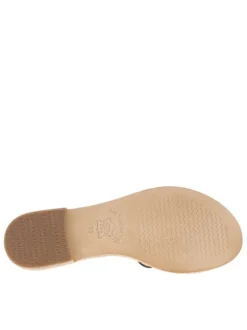 Mules Damia en cuir argentées avec un talon plat et logo métallique