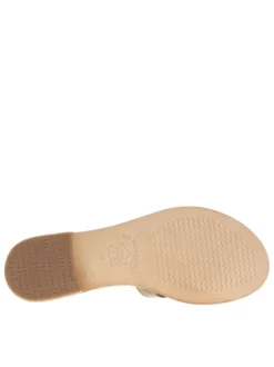 Mules Damia en cuir bronze aspect métallisé avec un talon plat