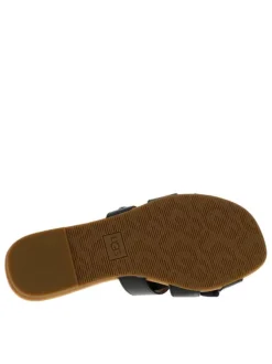 Mules femme en cuir TEAGUE noir