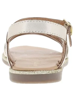 Nu-pieds Inaya E en cuir dorés avec une boucle à ardillon et fines brides