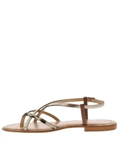 Nu-pieds en cuir léopard à semelle à talon décroché bas avec boucle à ardillon